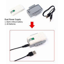 Load image into Gallery viewer, Dual Power Supply Smart Hub, STEM toys power functions, building blocks brick DIY electronic assembly toys, creative engineering blocks educational toy #45301