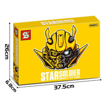 Load image into Gallery viewer, Deformation hornet warrior robot DIY assembly engineering blocks toys, children educational science learning toys, block brick kits STEM toys #SY7500